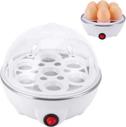 Rapid Egg Cooker, Electric Eggs Boiler Maker, Multifunctional Mini Steamer for Kitchen Use (US)