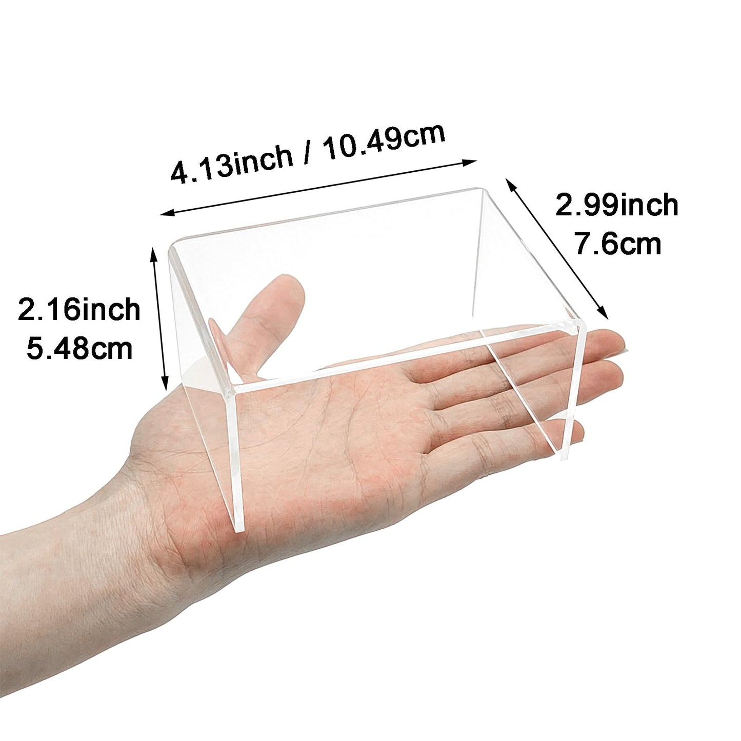 Cerpourt 2 Sets Acrylic Display Risers(4",5",6") Product Stand ((4"x5"x6") Clear Risers)