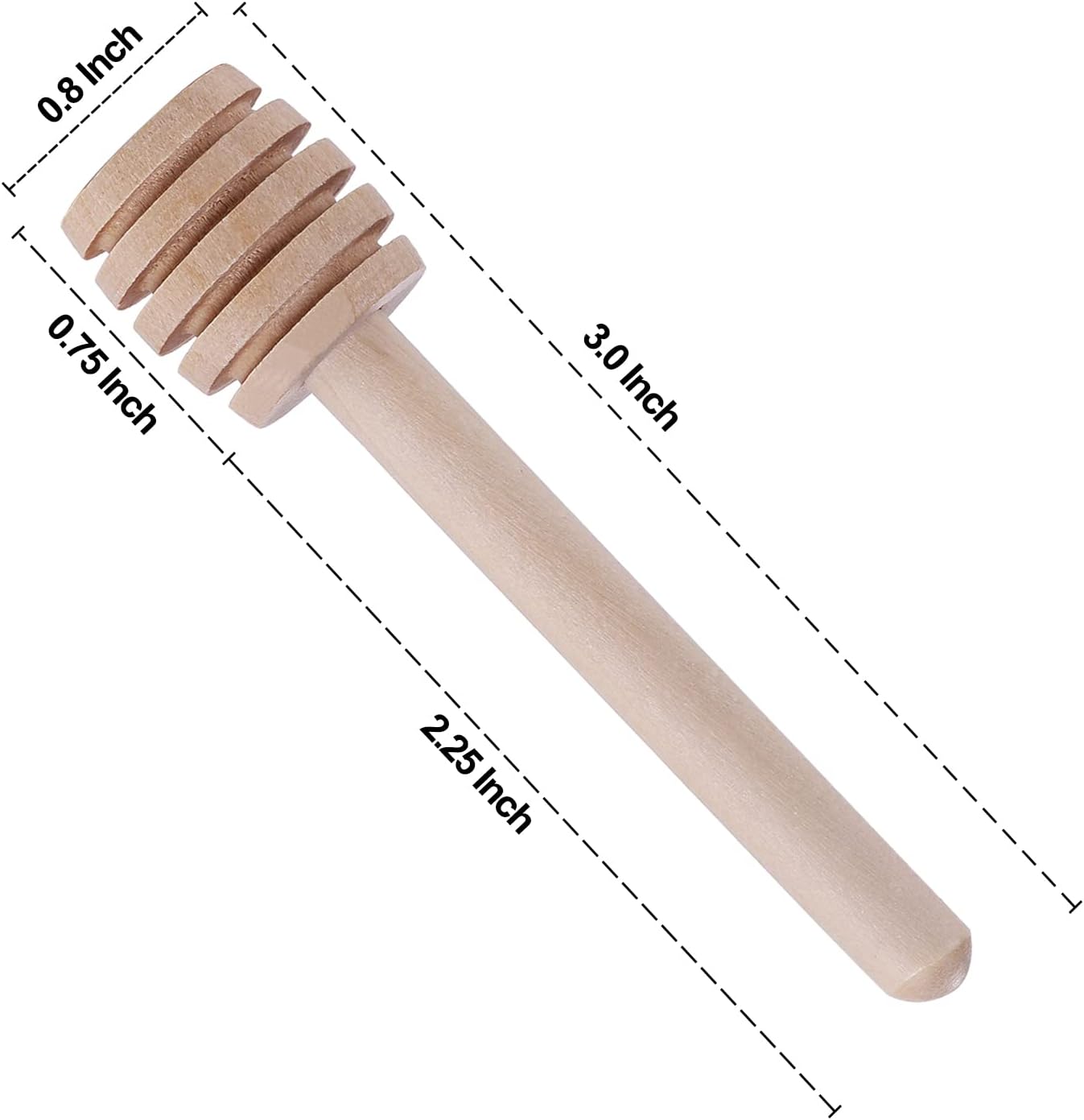 25 Pcs Mini Wooden Honey Sticks Dipper, 3 Inch Honey Spoons for Dispensing Honey