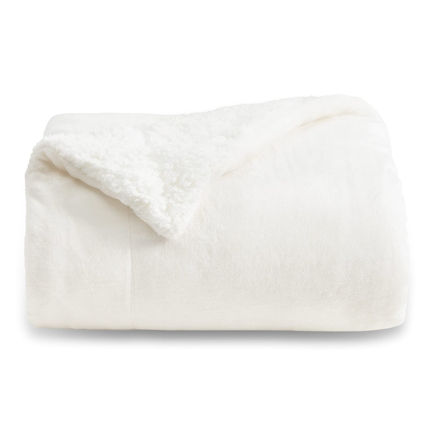 Bedsure GentleSoft Sherpa Fleece Blankets Queen Size for Bed - Thick and Warm, Soft Fuzzy Plush Queen Blanket for Winter, Grey, 90x90 Inches