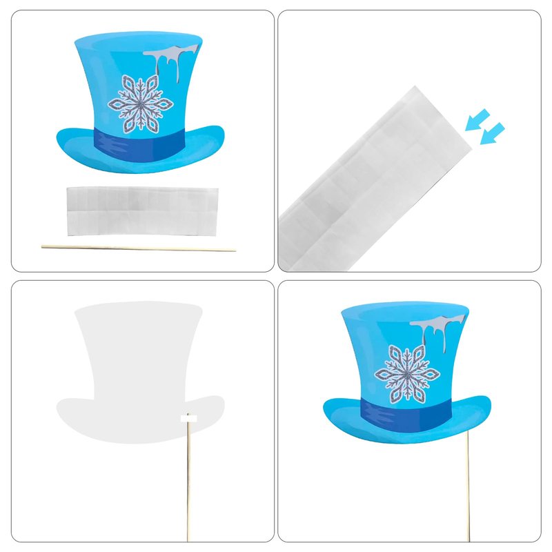 Glitter Winter Photo Booth Props Set,32pcs Winter Wonderland Decorations,Fun Snowman Snowflake Selfie Props Signs,Christmas Photo Backdrop Table Decorations for Holiday Birthday Party Favors Supplies