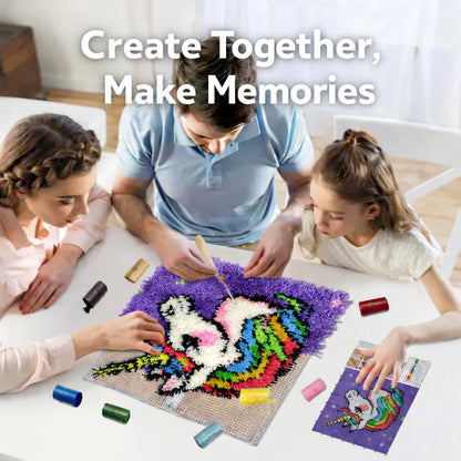 Cute Penguin Latch Hook Kits for Adults Kids Beginners Cartoon Animals Latch Hook Pillow Kit Pre-Printed Latch Hook Rug Kits Cross-stitch Cushion for Home Sofa Decoration 17x17 in. Craft Gift