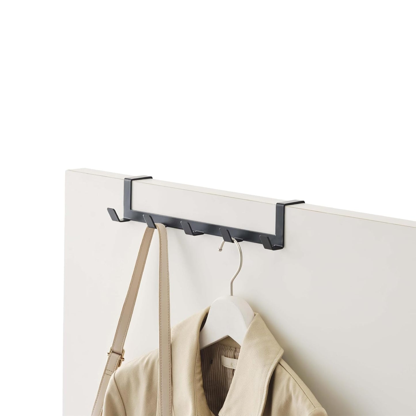 YAMAZAKI home Smart Wide Over the Door Rack, Black