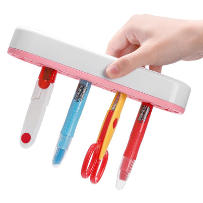 Elsjoy 3 Pack Silicone Makeup Brush Holder, Desktop Cosmetic Organizer Pen Holder, Sewing Tool Holder Beauty Tool Organizer Stand for Brush, Scissors, Toothbrush