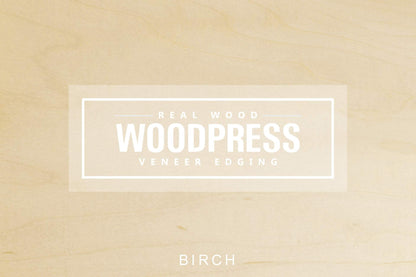 WoodPress® Real Birch Wood Veneer - Pack of 6 Sheets - US Letter Size (Approx 8 & 1/2" x 11") - Veneer for Marquetry, Crafts, Model Making, Panels, Cabinets and Furniture Repair, School Projects