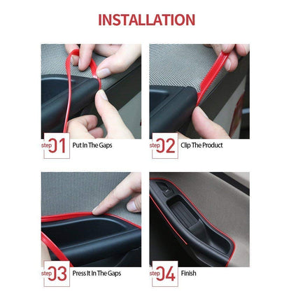 ABALDI EL Wire Interior Car Light, USB Neon Glowing Strobing Neon Lights with 5mm Sewing Edge for Car Inside Decoration(5m/16ft,Orange)
