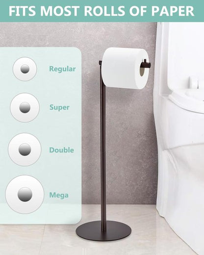 Housen Solutions Toilet Paper Holder Stand - Modern Free-Standing Design for 4 Spare Rolls - Oil Rubbed Bronze