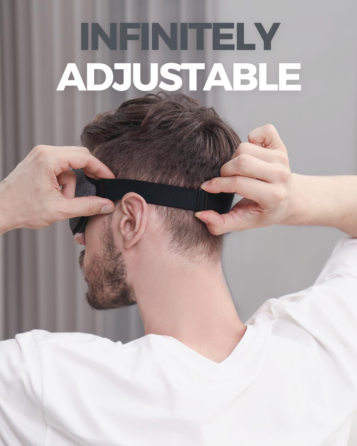 MZOO Luxury Sleep Eye Mask for Side Sleeper Men Women, Zero Eye Pressure 3D Sleeping Mask, Light Blocking Patented Design Night Blindfold, Soft Eye Shade Cover for Travel, Black