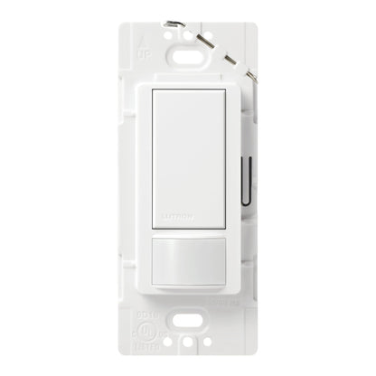 Lutron Maestro Motion Sensor Light Switch Indoor for Bathroom, Garage, Laundry Room, Any Bulbs, Occupancy Vacancy Sensor, Single-Pole, MS-OPS2-WH, White