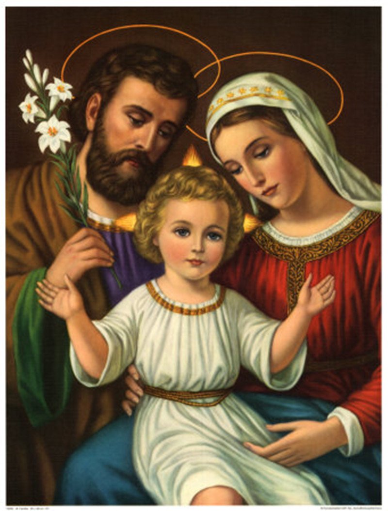 YaYiYo Diamond Painting DIY Religion Embroidery Full Drill Our Lady of The Holy Family Pattern Art Home Decor