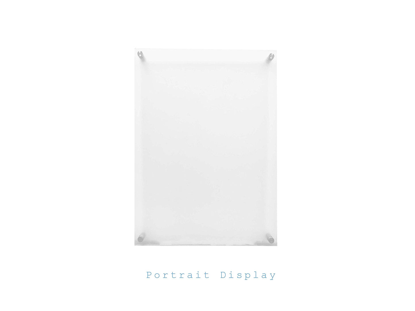 6x8 Floating Acrylic Picture Frame With Chrome Standoff Double Panel Wall Mount Photo Frame for Picture Up To inches (Inner Max Size is 6x8 inch)