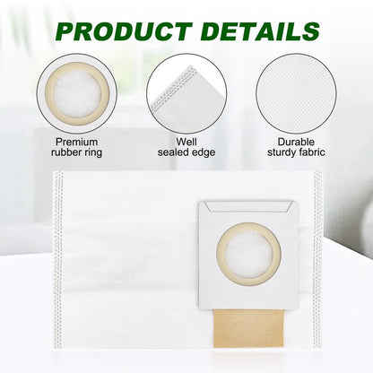 14Pack 197903-8 Filter Dust Bags for Makita Backpack Vacuum Models XCV05, XCV09 and XCV10 - Replacement Vacuum Bags Dust Bag Accessories