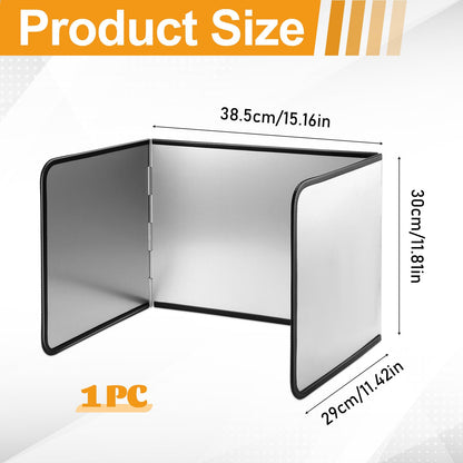 Foldable Stainless Steel Splatter Guard, Oil Splash Protection Backsplash, Splatter Guard for Frying Non-stick 3 Sided Foldable for Stove Top Wall, Easy to Clean and Store for Stove Top and Frying Pan