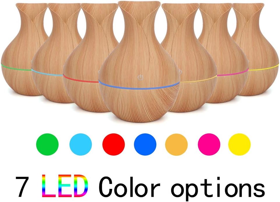 High Capacity Cool Mist Humidifier, for Bedroom, Baby Room, Living Room (Light Wooden Grain)