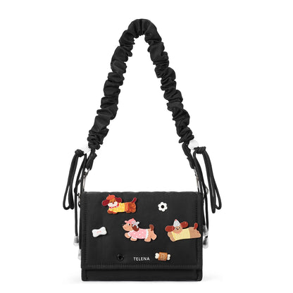 Telena Crossbody Bags for Women Cross Body Purse with Guitar Strap Lightweight Puffer Shoulder Bag for Travel