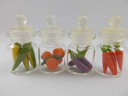 12 pc Lot of Miniature Fruit Food Vegetable Dollhouse Fruit in Mini Bottle Fruit Mix Collection