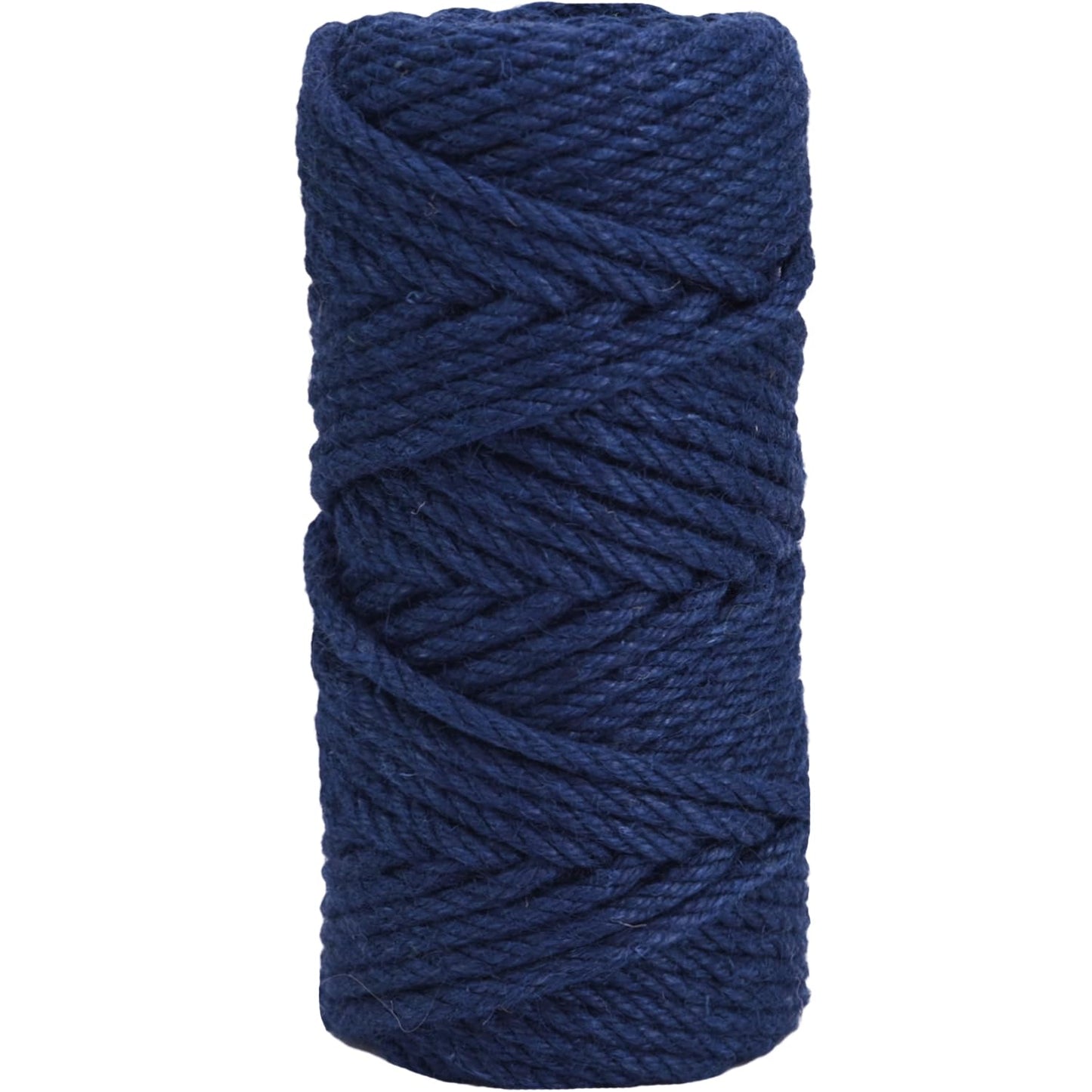 Leecogo 6mm Jute Rope 100 Feet Natural Craft Rope Twine String Perfect for Home Gardening Macrame Arts Crafts DIY Cat Scratching Post Replacement Repairing Recovering Cats Toy Making,Navy Blue