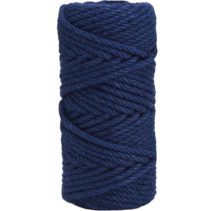 Leecogo 6mm Jute Rope 100 Feet Natural Craft Rope Twine String Perfect for Home Gardening Macrame Arts Crafts DIY Cat Scratching Post Replacement Repairing Recovering Cats Toy Making,Navy Blue