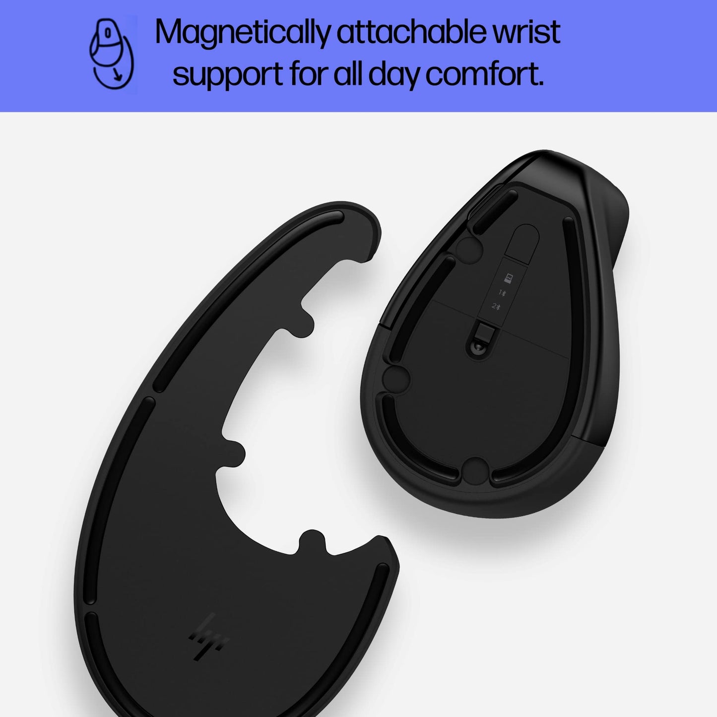 HP Wireless Silent 280M Mouse - Ergonomic Right-Handed Design, 18 Month Battery Life, and 2.4GHz Reliable Connection - Works for Computers and Laptops - Far Quieter Clicks than Most Mice,Black