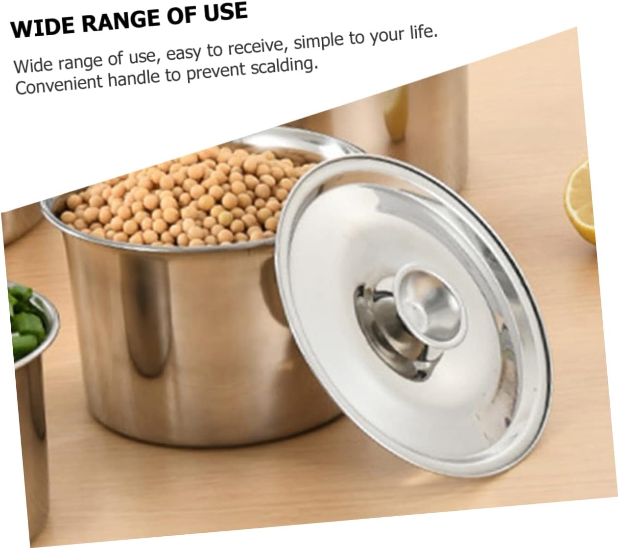 Stainless Steel Oil Pot Lid, Seasoning Pot Cover with Convenient Knob Spill Design for Kitchen Cookware
