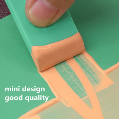 25pcs Screen Printing Squeegees with Flower Round Sponges Brush Set for Chalk Paste/Wood Burning/Craft Paint Tools, Self-Adhesive Stencil Rubber Mini Squeegee for Transfer Chalk Paint Stencil Ink