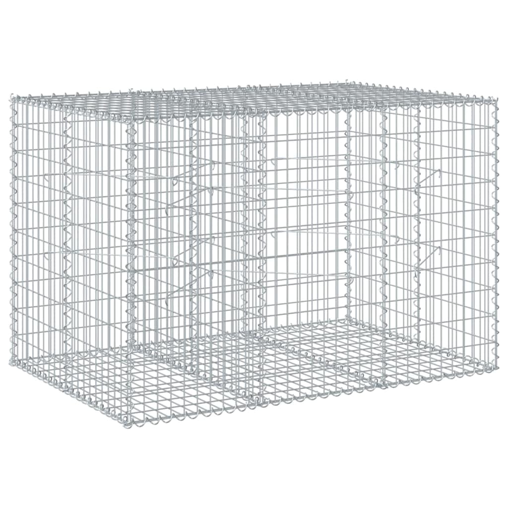 Favemtsl Large Galvanized Wire Raised Garden Bed Outdoor Planter Box 39.4"x59.1"x39.4" Silver Cubic Basket Holds 1800 lbs for Modern Landscaping Projects