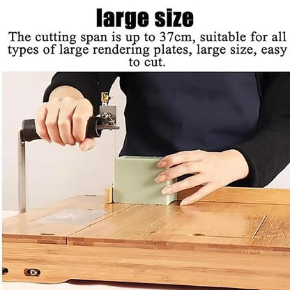 XQZMZSCP Wooden Soap Making Kit, Soap Cutter Machine with Hidden Storage Box and Size Scale, for Handmade Soap Loaf Cheese Butter Candles DIY