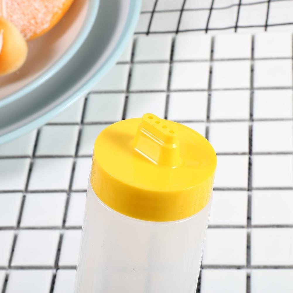 4-Hole Fdit Mayo Dispenser Bottle, Mayonnaise Dispenser Sauce Squeeze Bottle Japanese Mayonnaise Dispenser for Jam