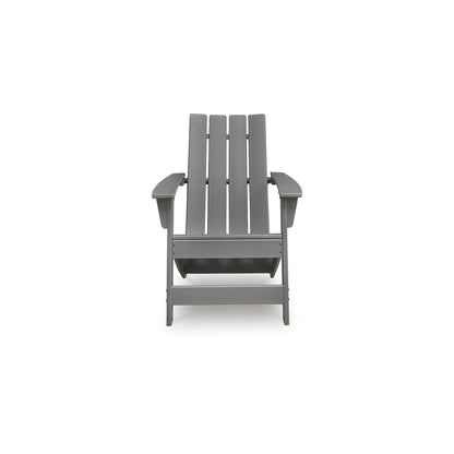 Signature Design by Ashley Lone View Bay Contemporary Outdoor Weather Resistant Adirondack Chair with Arm Rest, Gray