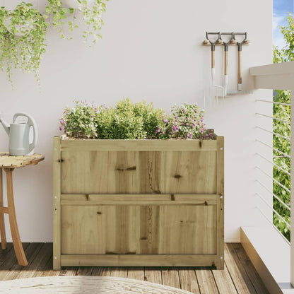 Tmriohed Large Outdoor Rustic Pine Planter Box 35.4 x 35.4 x 27.6 in Treated Solid Wood Vegetable or Flower Bed for Garden, Patio, Balcony