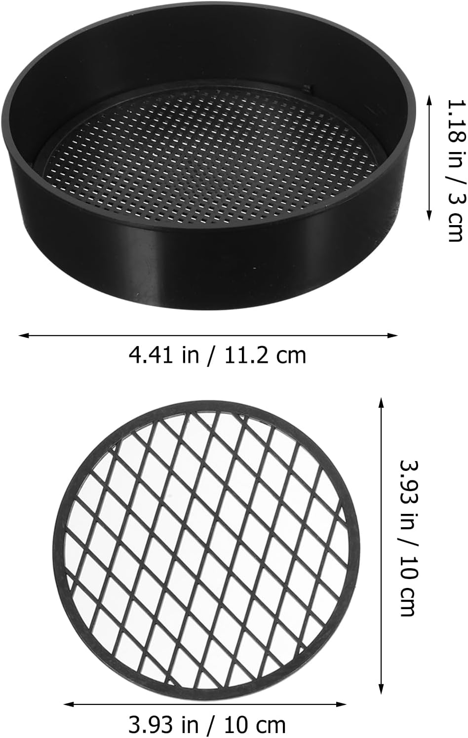 YARNOW 3 Sets Soil Sieve Set, Fine Mesh Strainer Gardening Tool for Sand, Rock & Compost