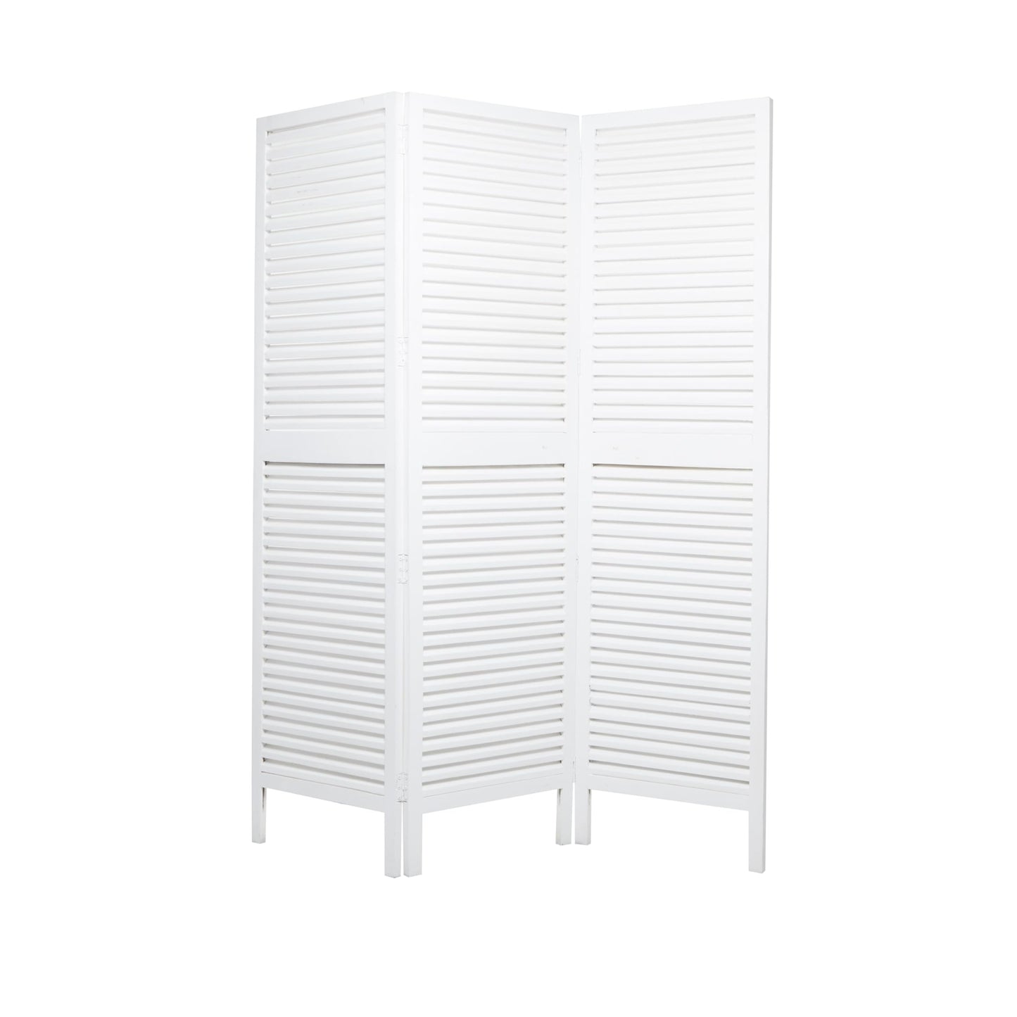 Deco 79 Mango Wood Partition Room Divider Screen Hinged Foldable Partition 3 Panel Privacy Screen with Carved Design, Room Partition 60" x 1" x 70", White