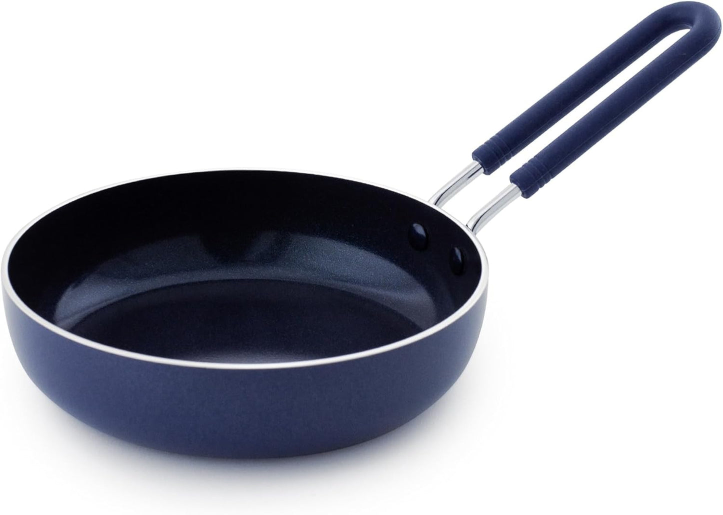 Blue Diamond Mini Egg Frying Pan Skillet, Diamond Infused Healthy Ceramic Nonstick, PFAS and PFOA-Free, Dishwasher