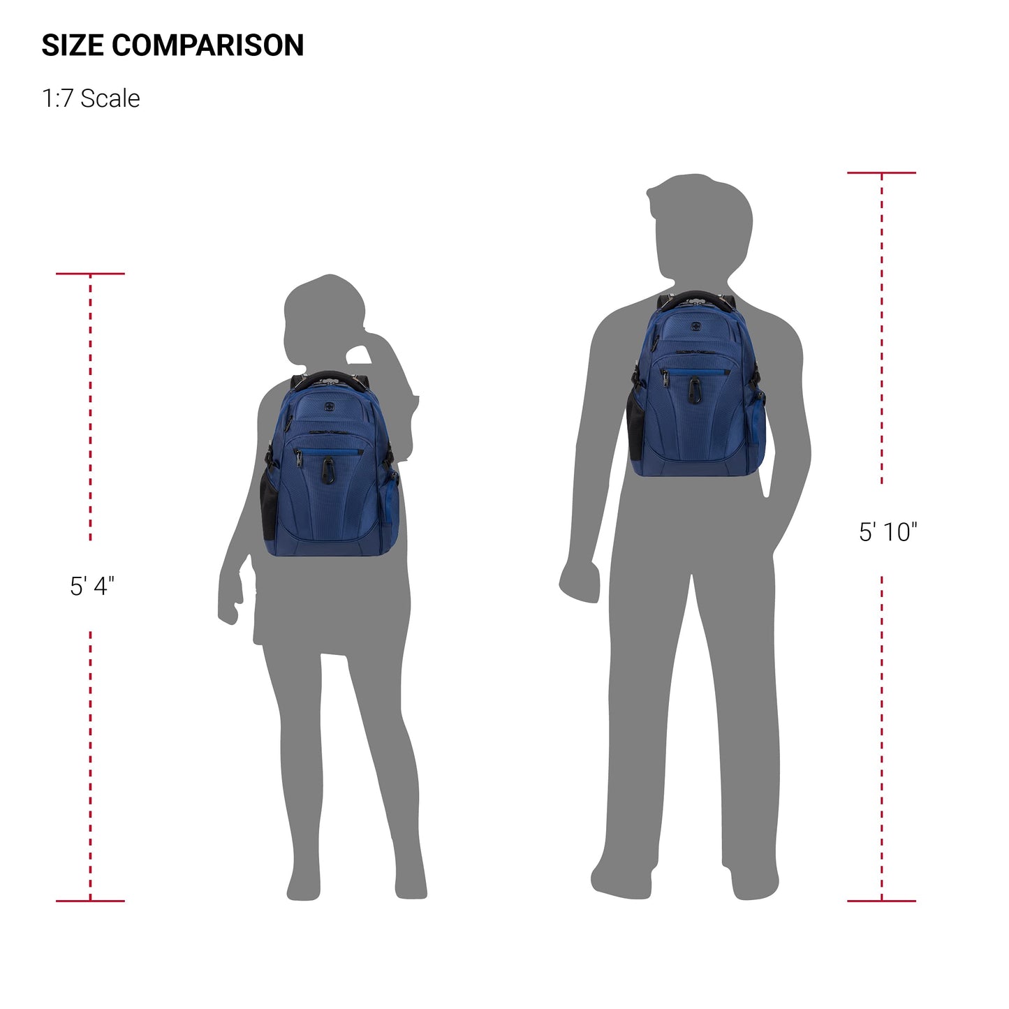 SwissGear Endure ScanSmart Laptop Backpack, Navy Ballistic, 17.75-Inch