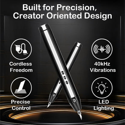 Hanboost C1 Professional Wireless Ultrasonic Craft Cutter Kit, Multi-Material Compatible for DIY Projects (HanC1)