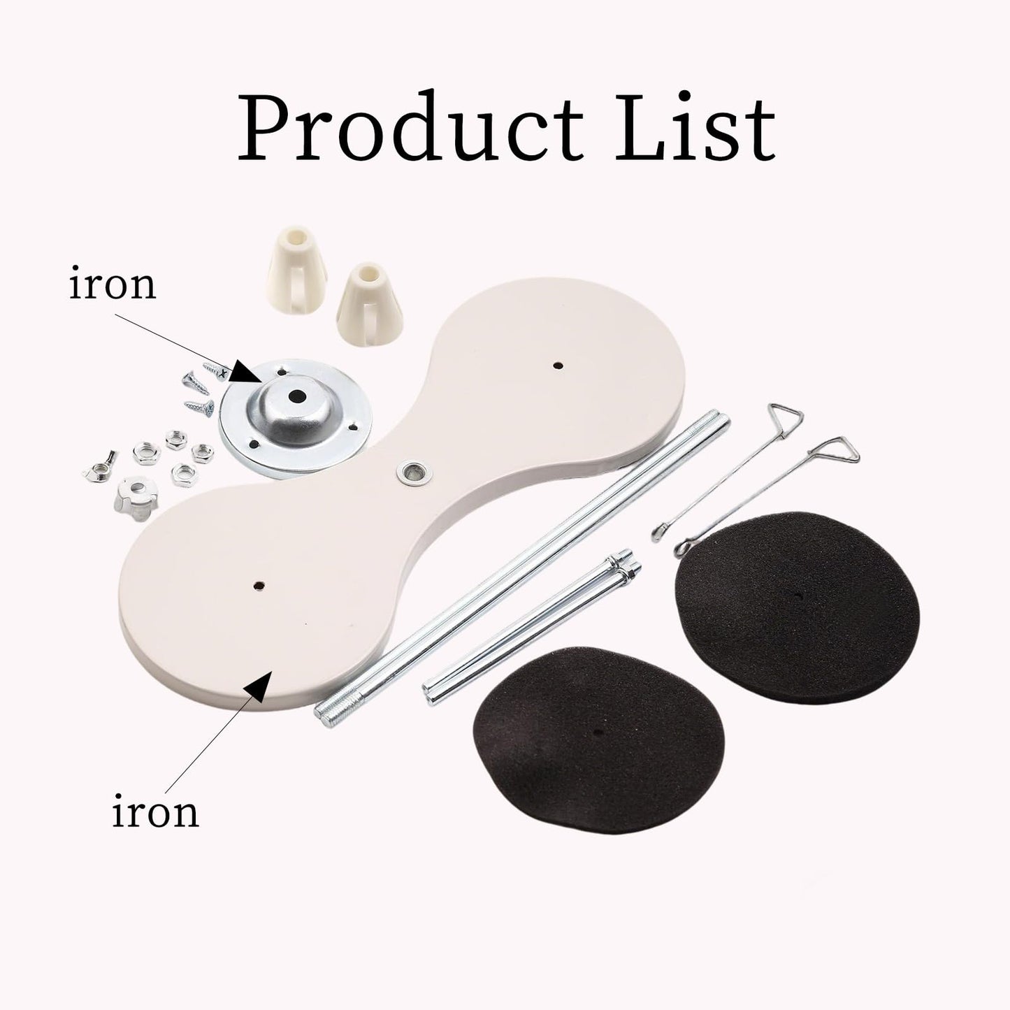 Skysewing 228776 21in Cone Thread Stand Spool Holder for Industrial Household Sewing Embroidery Quilting Serger Machines, 2 Thread Stand for Smoother Feed, 12cm Spool Holder with Steady Iron Base