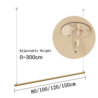 JHNKOJ Clothing Garment Rack Adjustable Height Display Clothes Store Rack Ceiling Wedding Dress Hanging Rack Hanger Storage,Wall Mounted Commercial Bedroom Organiz,3Pcs-80Cm