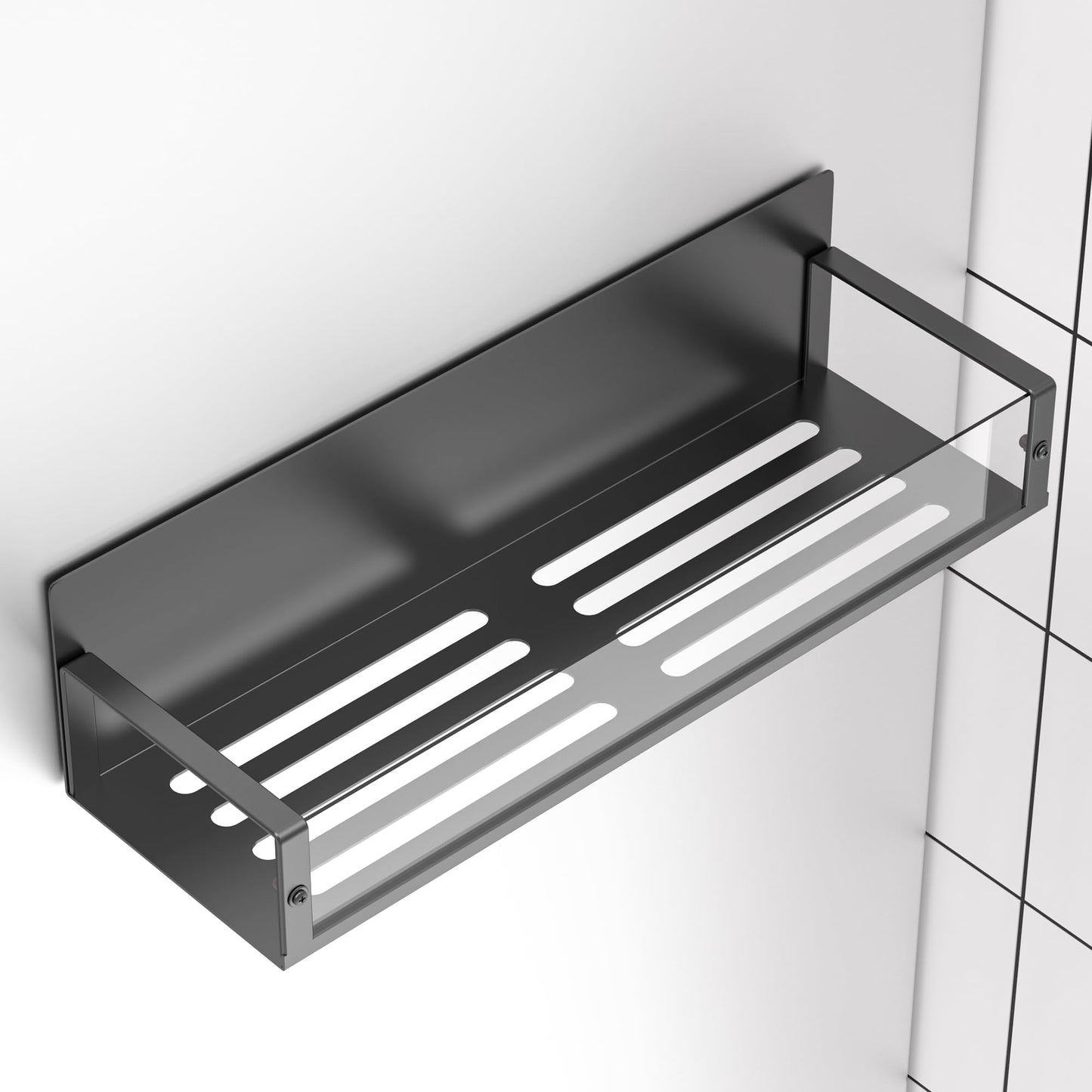Metal 4 Pack Magnetic Spice Storage Rack Organizer for Refrigerator and Oven, Black Fridge Organizers and Storage