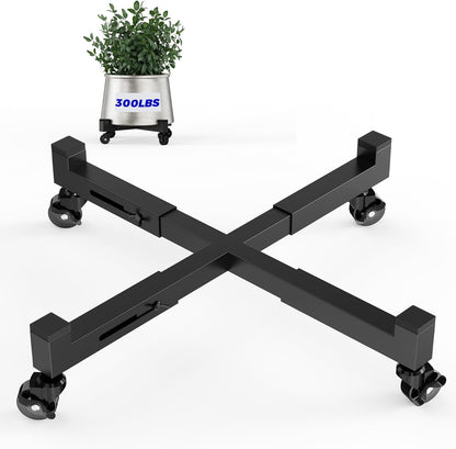9in 13inch 4 300 Lbs, Plant Caddy With Wheels, Adjustable to Heavy Duty Rolling Plant Dolly, Metal Plant Stand