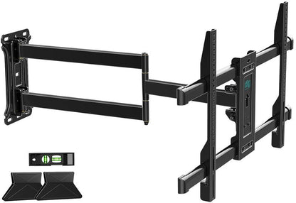 HCMOUNTING Pre-Assembled Corner TV Wall Mount for 32-80" TVs, Full Motion with Smooth Gliding Extension, 30" Long Arm, Single Stud Installation Holds 100lbs, Max VESA 600x400mm