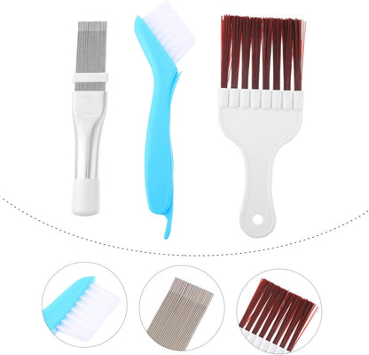 HOMSFOU Air Conditioner Cleaning Brush Set, Kitchen Cleaning Brush, Cooling Fin Comb Cleaner Tool for A/C Condenser