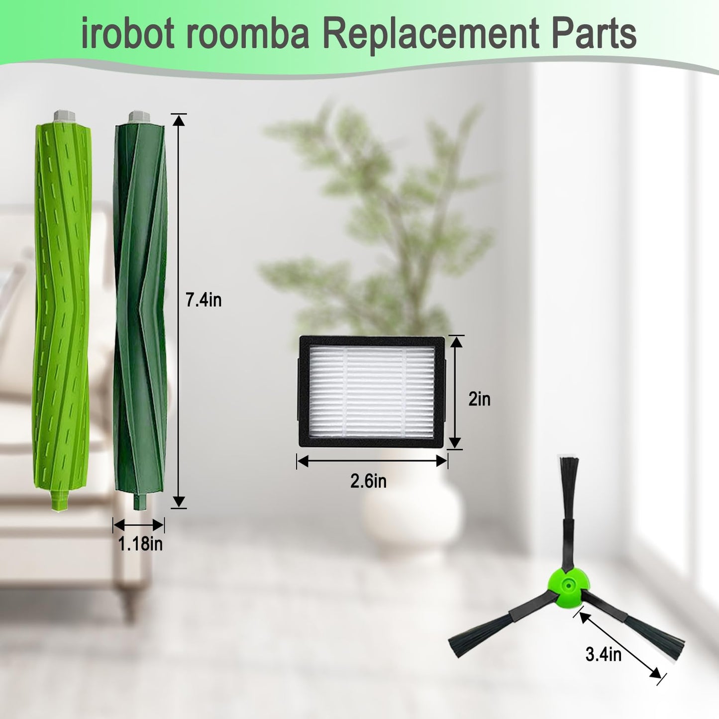 Replacement Parts Compatible for roomba I, E & J Series i1 i1+ i3 i3+ i4 i4+ i5 i5+ i7 i7+ i8+ j5 j5+ j7 j7+ j8 j8+ j9+ E5, E6, E7 Robotic Vacuum Cleaners