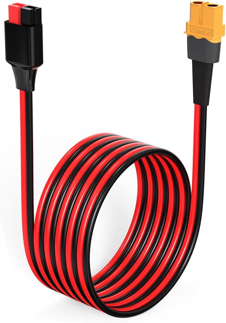 XT60 to Anderson Adapter, 12AWG XT60 Female to Anderson Connector Cable for RC Battery, Solar Power Station, 6FT