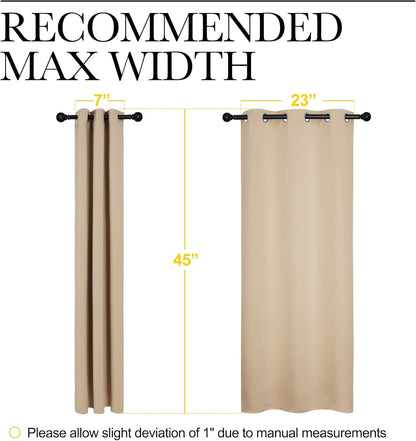 NICETOWN Room Darkening Curtain Panels - Thermal Insulated Grommet Drapes for Living Room | Biscotti Beige, 2 Panels (W29 x L45-Inch)