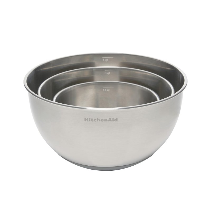 KitchenAid Stainless Steel Mixing Bowls, Set Of 3