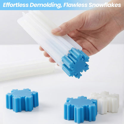 EORTA Snowflake Silicone Mold Tube, Christmas Winter Embed Soap Mold for Baking, Cake, Mousse, Dessert, DIY Handmade, Candle, Clay Craft Making Tool