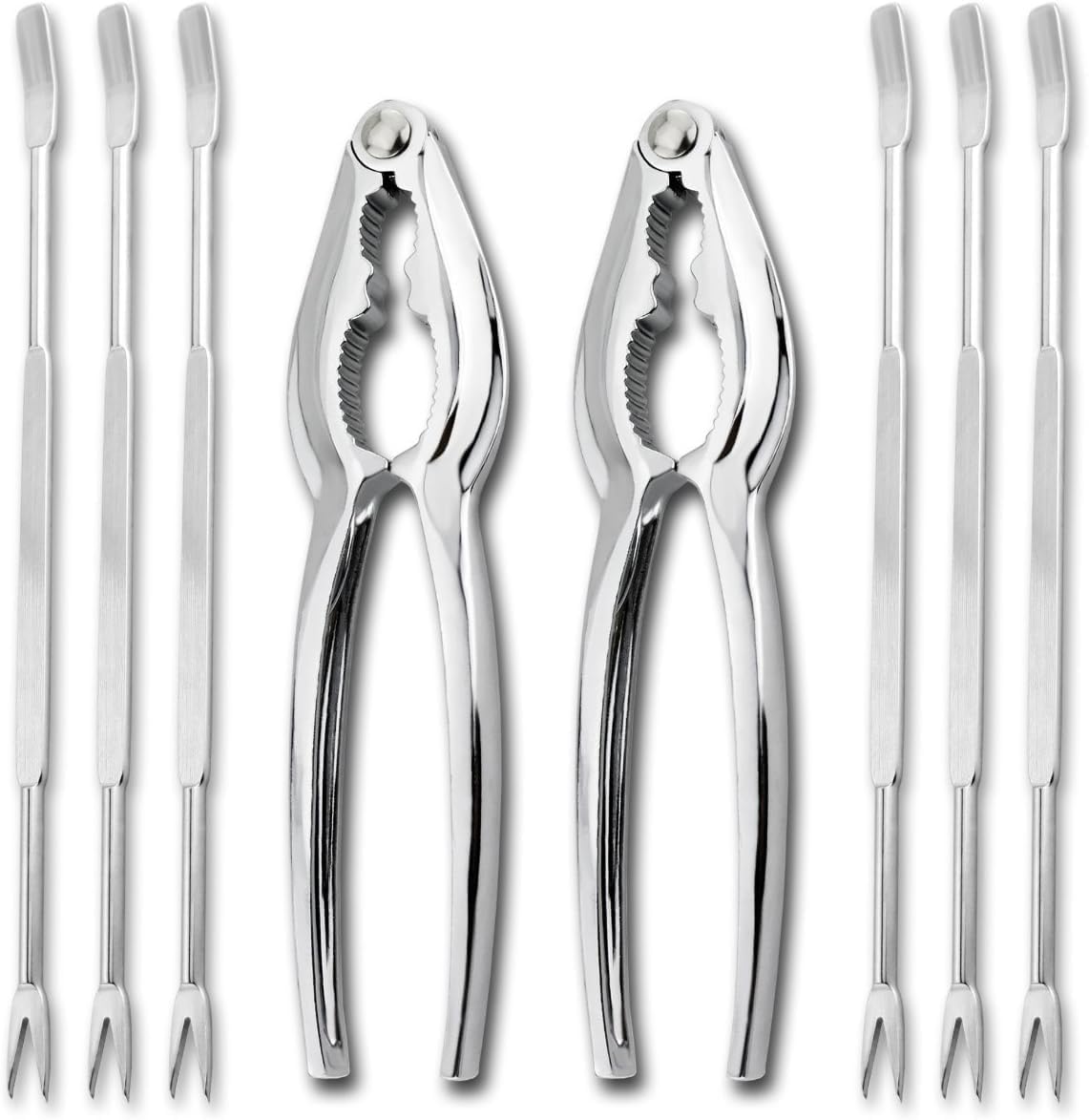 27983 8-Piece Set New Star Foodservice Seafood Tool Kit, Includes Lobster Crackers and Forks