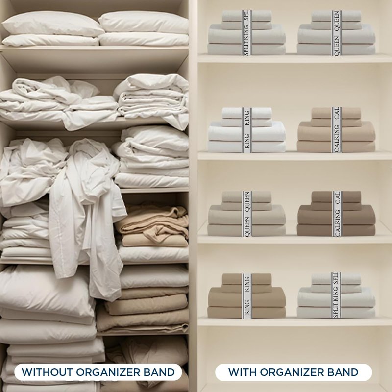 Therapedic 100% Egyptian Cotton Queen 6-Piece Sheet Set – Naturally Cooling & Breathable Sateen, Preshrunk Garment Wash, 16" Deep Pocket Fitted Sheet, Bonus Pillowcases, Soft & Durable - Fog
