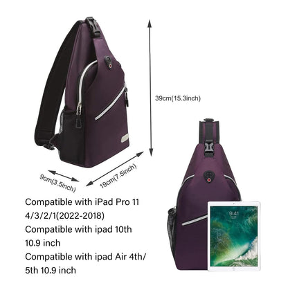 MOSISO Sling Backpack, Multipurpose Crossbody Shoulder Bag Travel Hiking Daypack