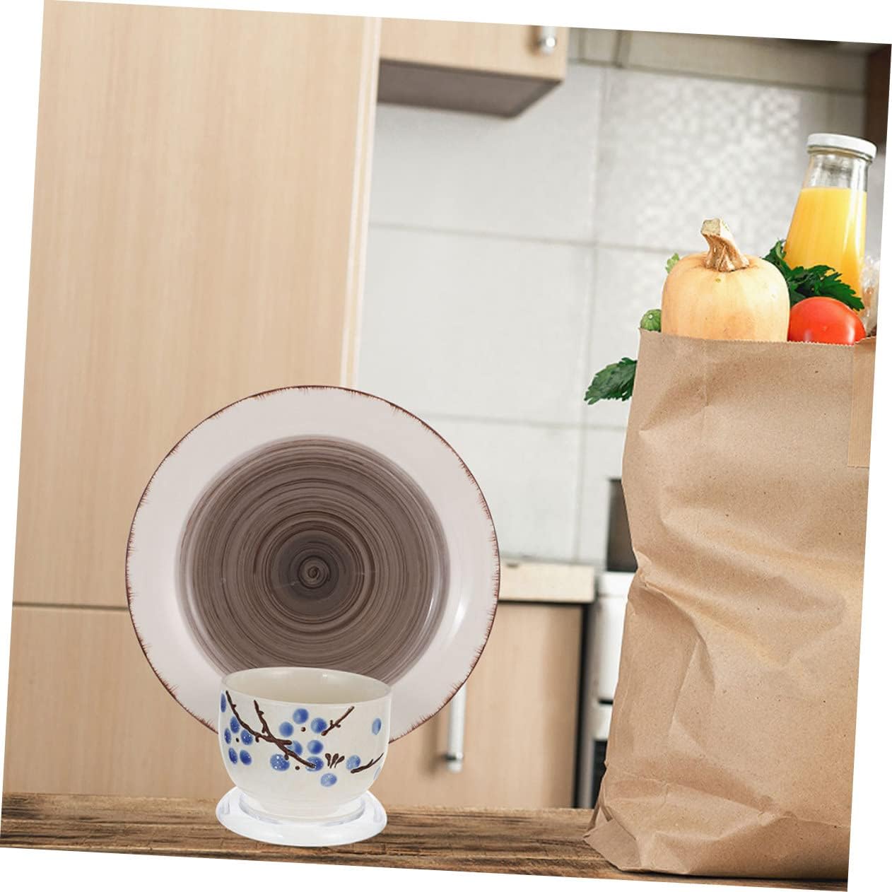 Alipis 2pcs Acrylic Plate Display Stand, China Dish Shape
